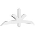 Ekena Millwork Davenport Architectural Grade PVC Gable Bracket, 96"W x 32"H x 4"D x 6"F, 8/12 Pitch GBP096X32X0406DAV00